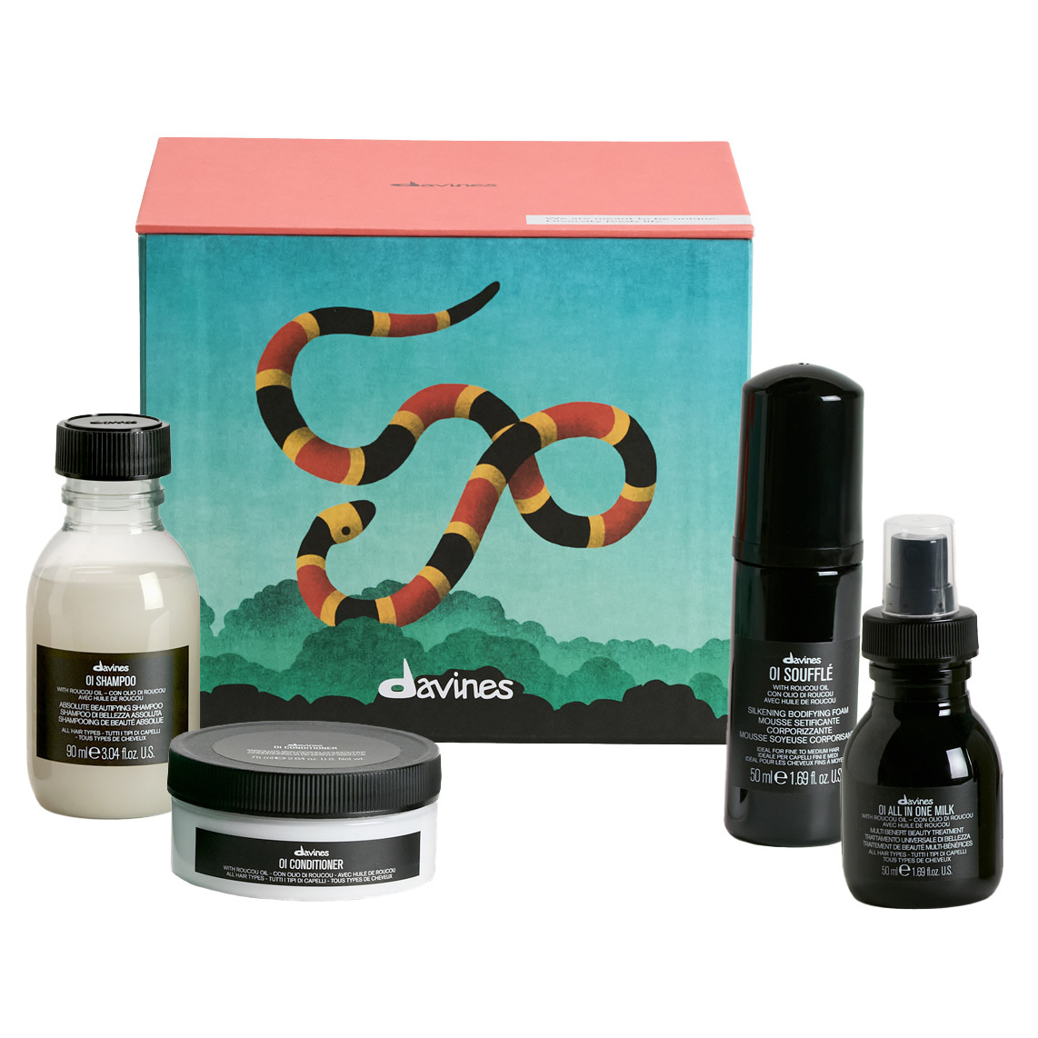 Davines Holiday with Davines: Elegant Tropical Forest Gift Box